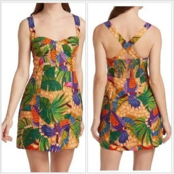 House of Harlow 1960 Dresses & Skirts - House of Harlow 1960 Tropical Print Mini Dress